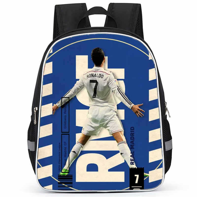 Cr7 Rucksack Hochauflösender Druck Große Kapazität Multifunktion Reißverschluss Oxford Rückenschutz Leichter Rucksack