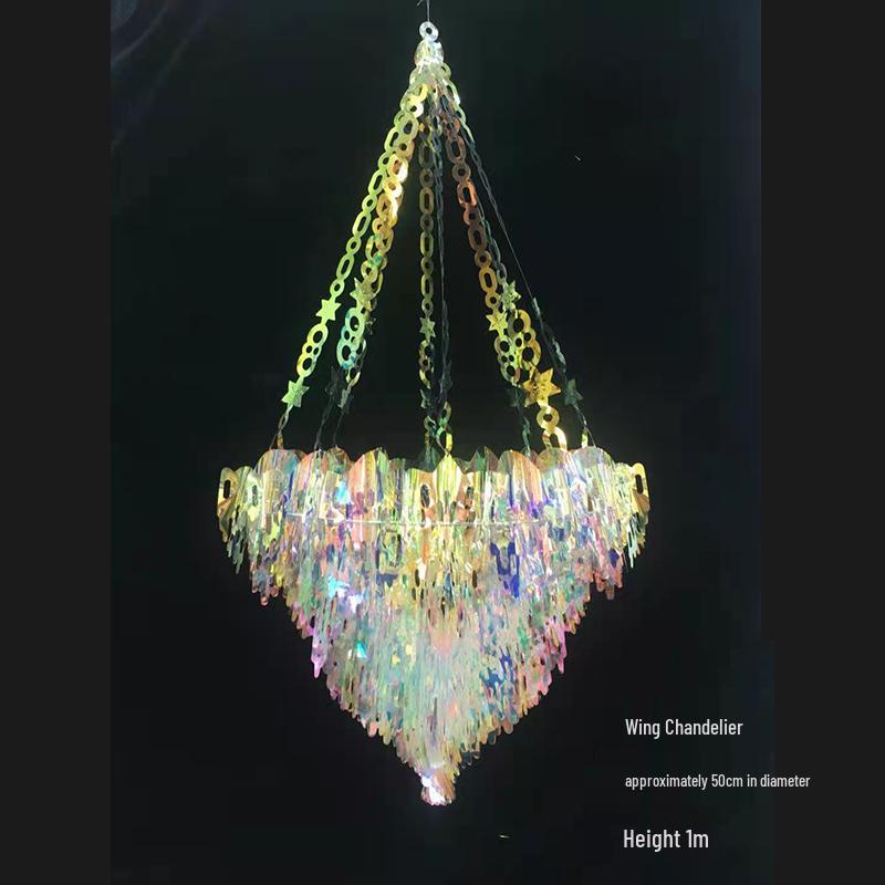 Duhaový vločkový voštinový míč - Barevná vánoční a jarní dekorační rekvizita