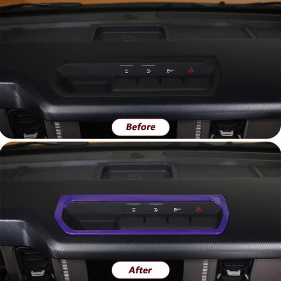 Purple Dashboard Differential Control Switch Panel Cover For Ford Bronco +