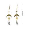 Zinc Alloy Sun Moon Conch Earrings for Women Lightweight Hypoallergenically Beach Party Jewelry Bohemian Accessories