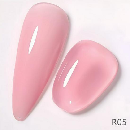 2-in-1 Nude Transparent Gel Nail Polish: Base & Top Coat