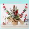 Adorable Mini Christmas Tree Table Decoration Featuring Lush Greenery And Realistic Snow For Cozy Winter Home Accents