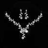 Bridal Rhinestone Crystal Necklace & Earring Set for Women's Prom & Dress Accessories