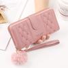 Women Long Wallet Pu Leather Card Holder Large Capacity Hasp Zipper Coin Purse Multi Card Organizer Cell Phone Wristlet Handbag