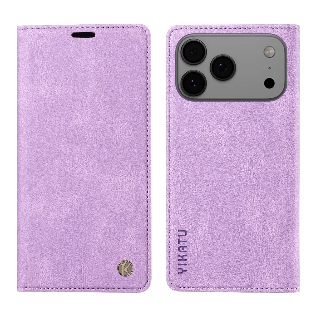 Для iPhone 17 Pro Max Кожаный чехол YIKATU YK-004 Кожаный кошелек для телефона C