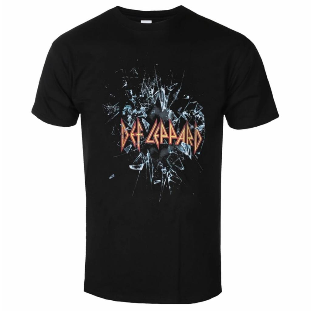 Def Leppard Lightning Leopard Pattern Printed Classic Rock Band Tshirt In Street Hiphop Style Suitable For Both Unisex And Unisex
