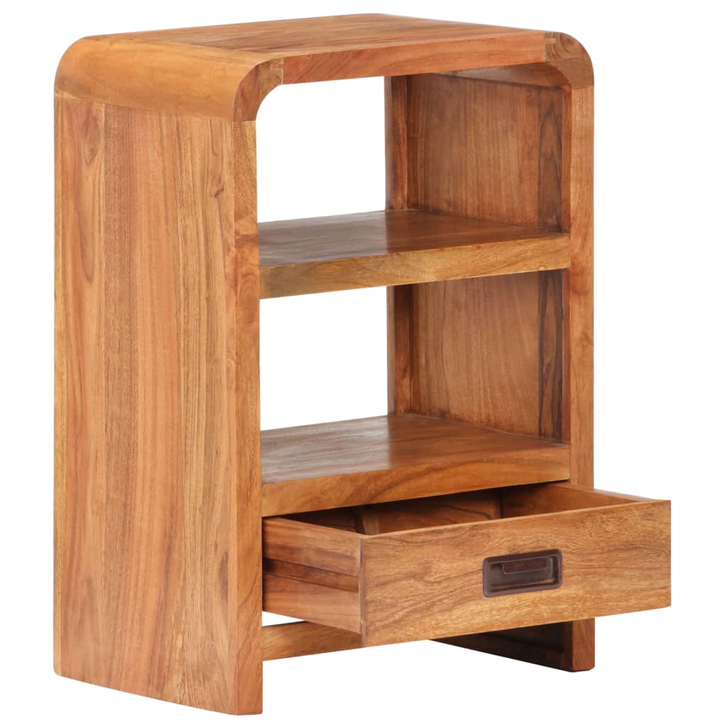 Nightstand 40 X 30 X 60 Cm Solid Wood with Honey Colored Finish