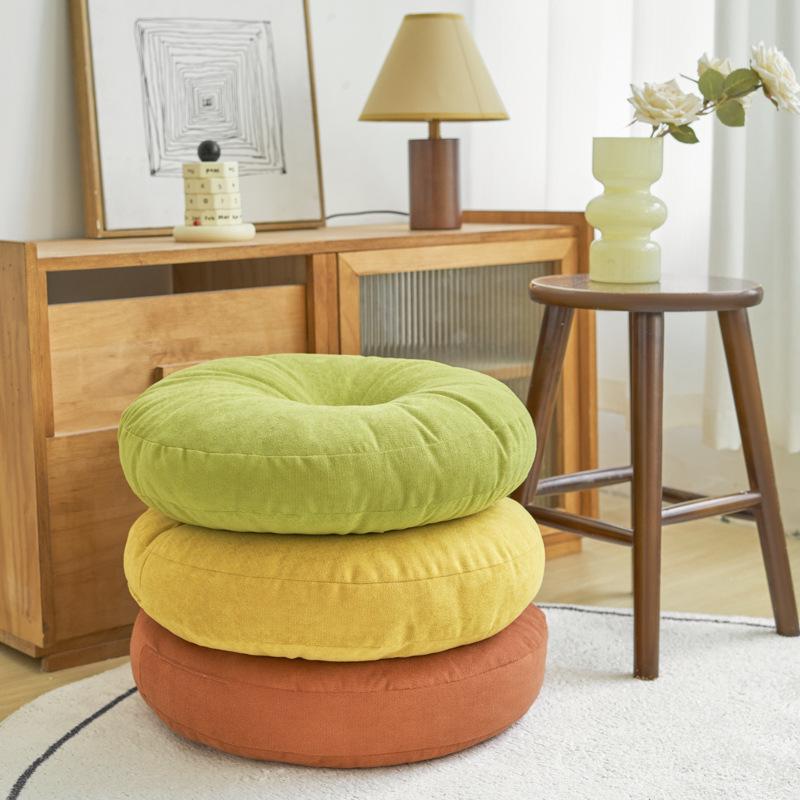 Thickened Chenille Round Tatami Seat Cushion for Living Room & Balcony