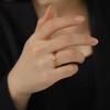Cazador Trendige Kleeblattringe für Damen Edelstahl Minimalistische Ringe Schmuck Jubiläum Hochzeit Muttergeschenk 2026