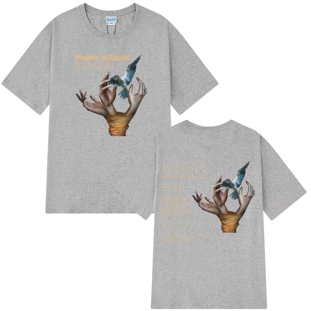 Imagine Dragons Band Reflections From The Vault of Smoke Mirrors 2025 T Shirts Men's Women Clothing Hip-hop Tees Loose T-shirts