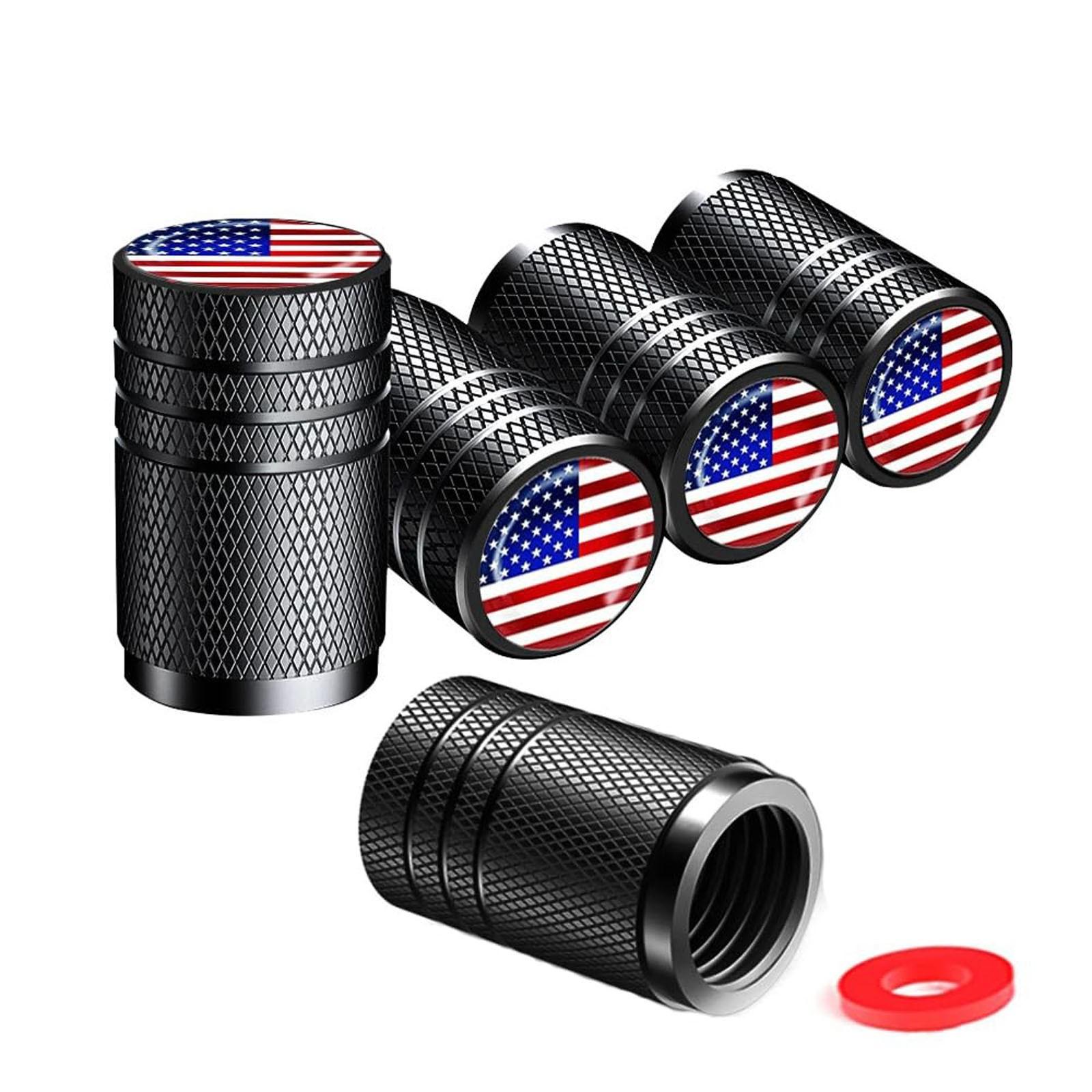 

Крышка стержня шины 4 шт., металлическая крышка для шин с пластиковым вкладышем, устойчивая к утечкам для легковых и грузовых автомобилей 4 шт. One Size