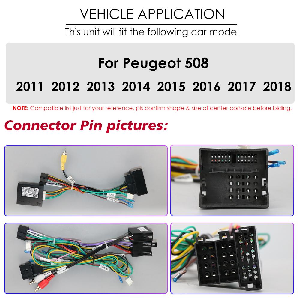 2din Android Autoradio dla Peugeot 508 508SW 2011 - 2018 Radio samochodowe multimedialny odtwarzacz wideo nawigacja GPS inteligentny ekran jednostka główna Carplay 4G RDS DSP