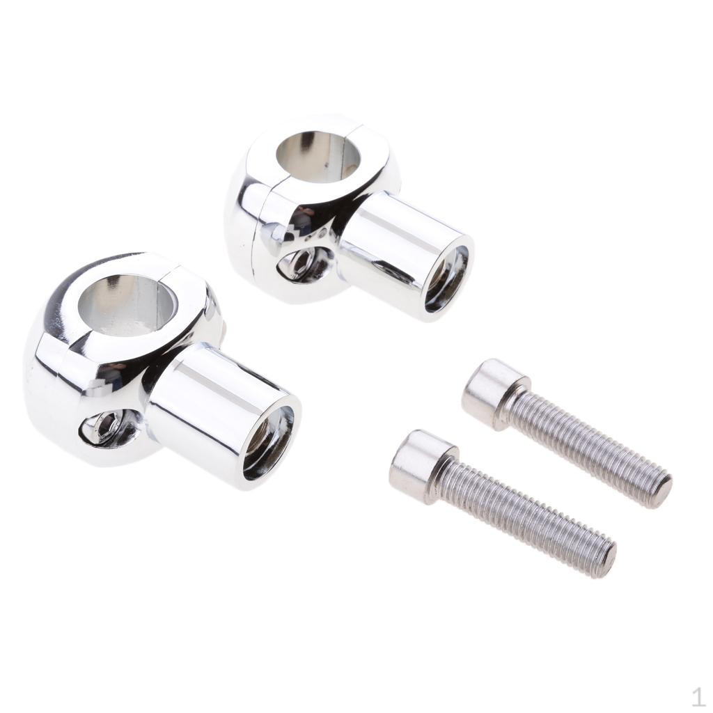 1" 25mm Round Handlebar Riser Mounts Clamp For Black