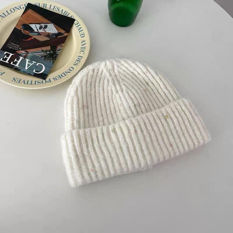 Korean Versatile and Simple Warm and Cold Hat Autumn and Winter Light Version Wool Knitted Hat Trendy Japanese Wool Hat