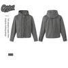 QIYOU Unisex Gestreifte Kapuzenjacke mit Doppelreißverschluss - Locker, Trendiger Amerikanischer Street Style