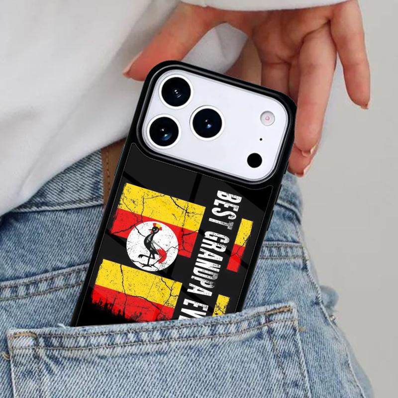 Flag of Uganda Phone Case for iPhone 16e 15 14 13 12 17 Pro Max Plus Air 17pro Cover Coque