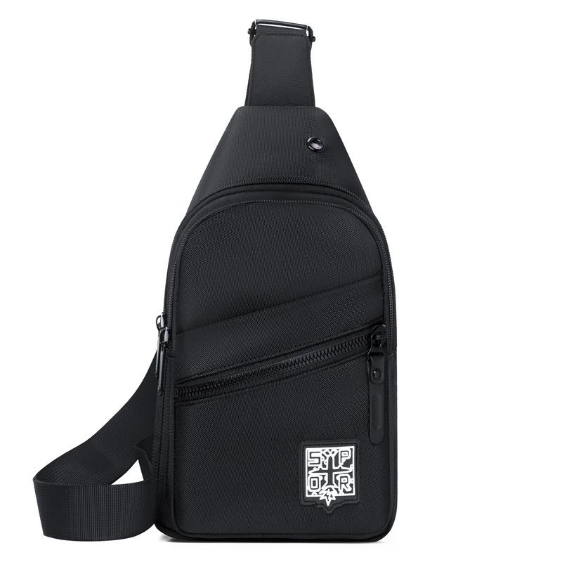 Men's breast bag high-end large-capacity shoulder bag outdoor sports and leisure versatile trend chest messenger bag