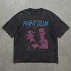T-shirt Grafica Fight Club | T-shirt Streetwear Sbiadita | T-shirt Artistica Retro Vintage Film