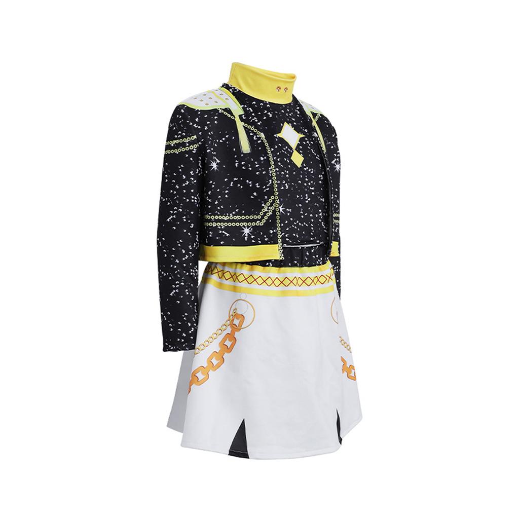 K POP Demon Hunters Cosplay Kostymer Barn Svart Gull Trykt High-end Scene Halloween Stjerne Opptredenskostymer