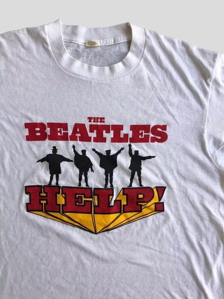 Винтажная футболка 80-х The Beatles Help Album Хлопок Унисекс Размер S-5XL Унисекс Футболка XL