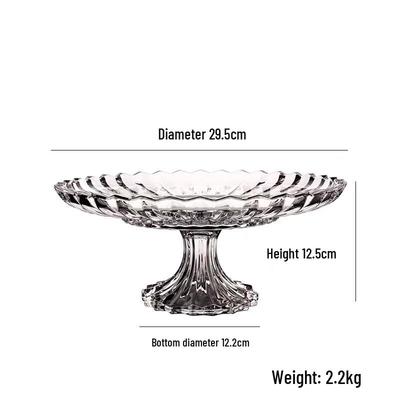 Flavinmci High-Footed Crystal Glass Fruit Plate