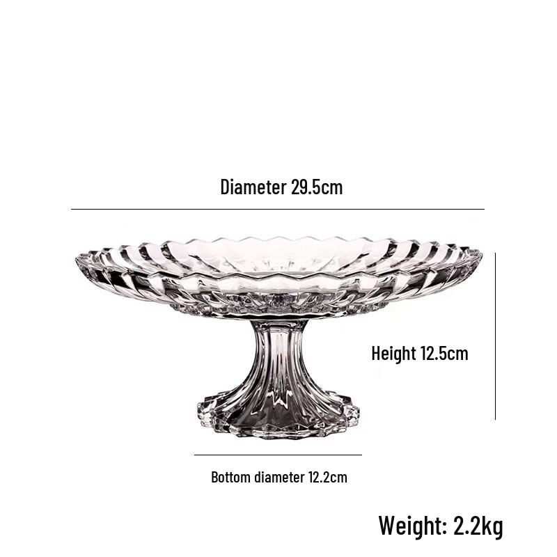 

Flavinmci High-Footed Crystal Glass Fruit Plate