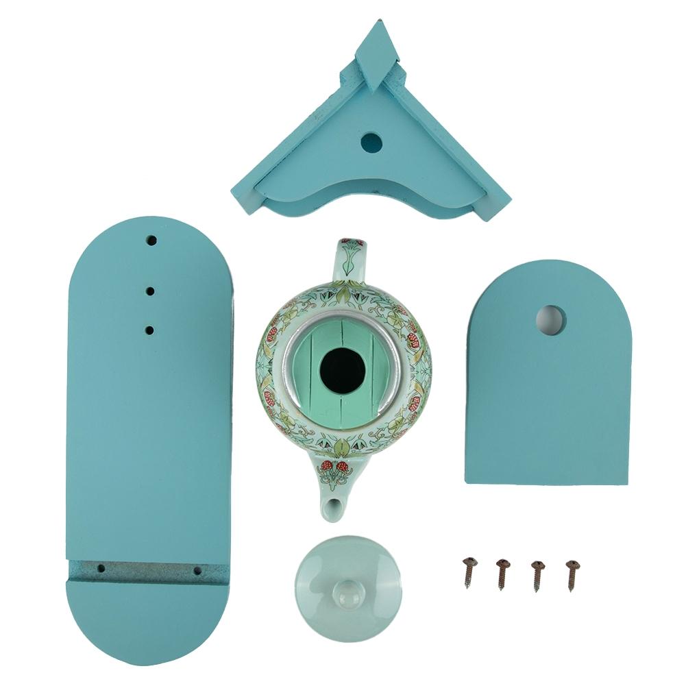 Teapot Birdhouses And Feeders, Hanging Hummingbird Feeders