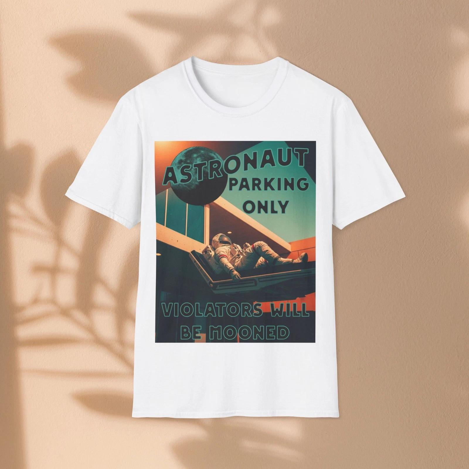 Astronaut Parking Only Children s Children s T  Children s T-shirt | Retro Space Poster Tee 120
