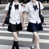 Japanese Academy-Style JK Uniform Set: Women's Short Sleeve Shirt & Pleated Skirt