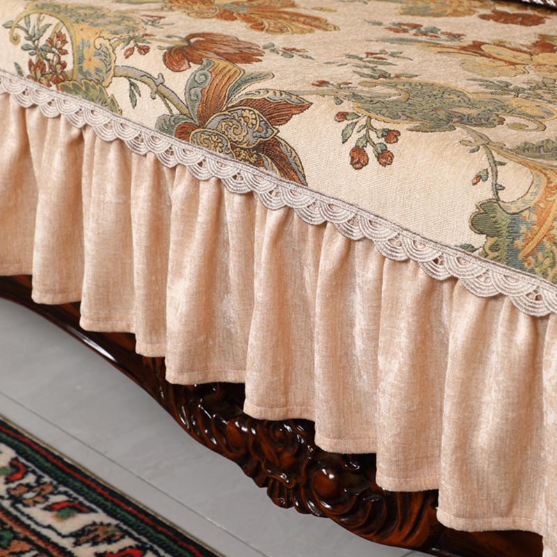 Jacquard Chenille Fabric Sofa Cover Living Room Non-slip Sofa Cushion Couch Cover Slipcover Luxury Furniture Protective Cover