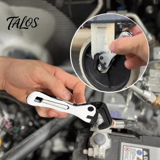 Non Slip Precision Wrench Multifunctional Short Handle Metal Wrench, Mini for Tight Spaces, Spanner Tool Automotive and Household Maintenance