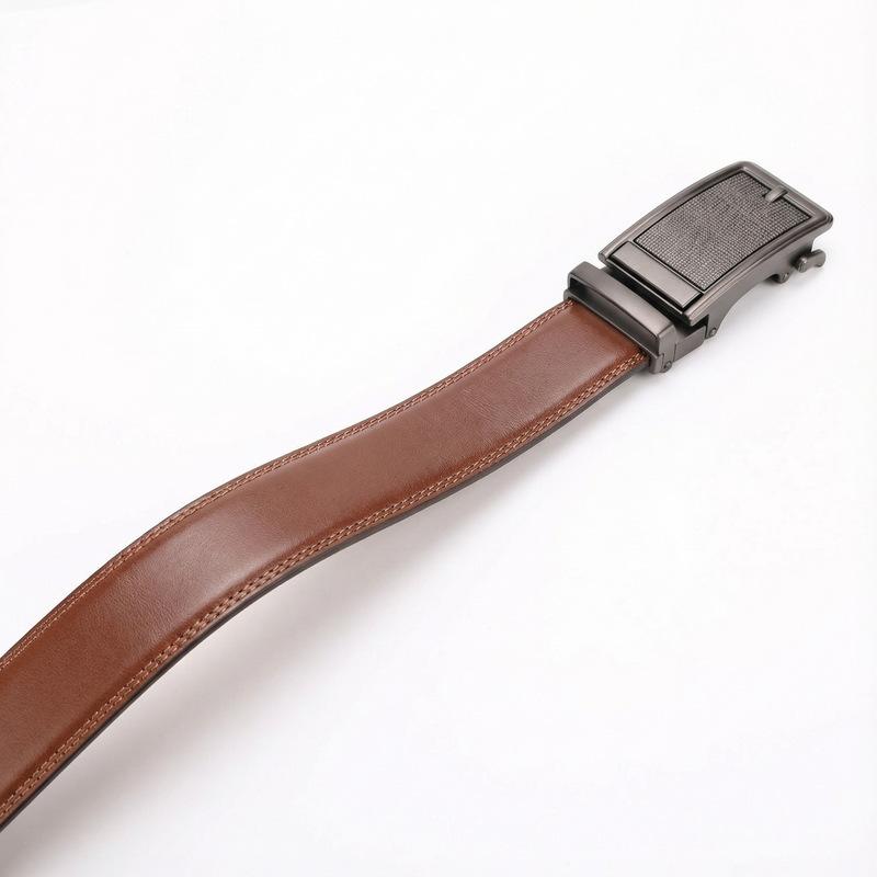 Men'S Automatic Buckle Cowhide Belt Men'S High-End Business Leisure Versatile Belt Youth Belt