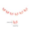 1Set Sweet Felt Bow Theme Banner Plush Ball Bow Bedroom Hanging Bunting Garlands for Kids Girl Birthday Baby Shower Party Decor