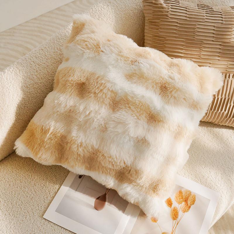 30x50/45x45CM Cute Sheep Throw Pillow Cover Simple Brown Cartoon Stamping Waist Cushion Cover Decor Home Decorative Pillowcase