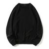 Men's Trendy Solid Color Round Neck Sweatshirt - Casual, Versatile, Loose Fit, Micro Drop Shoulder, Pullover for Spring & Autumn