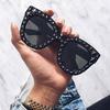 Eleganti Occhiali da Sole Quadrati Oversize con Strass Bling per Moda Protezione UV