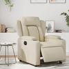 Electric Recliner Chair Cream Faux Leather