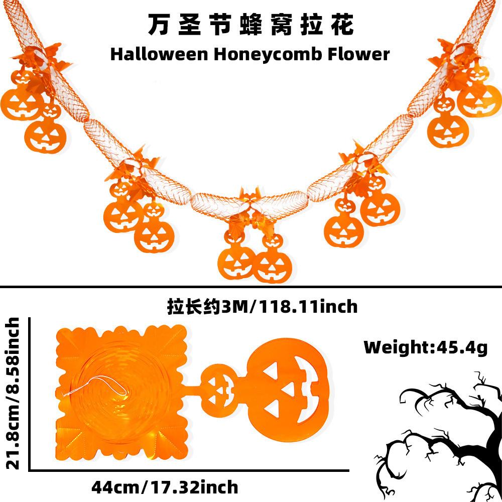 Halloween Honeycomb Eyecatching Garlands Featuring Spider Pumpkin Bat Ghosts