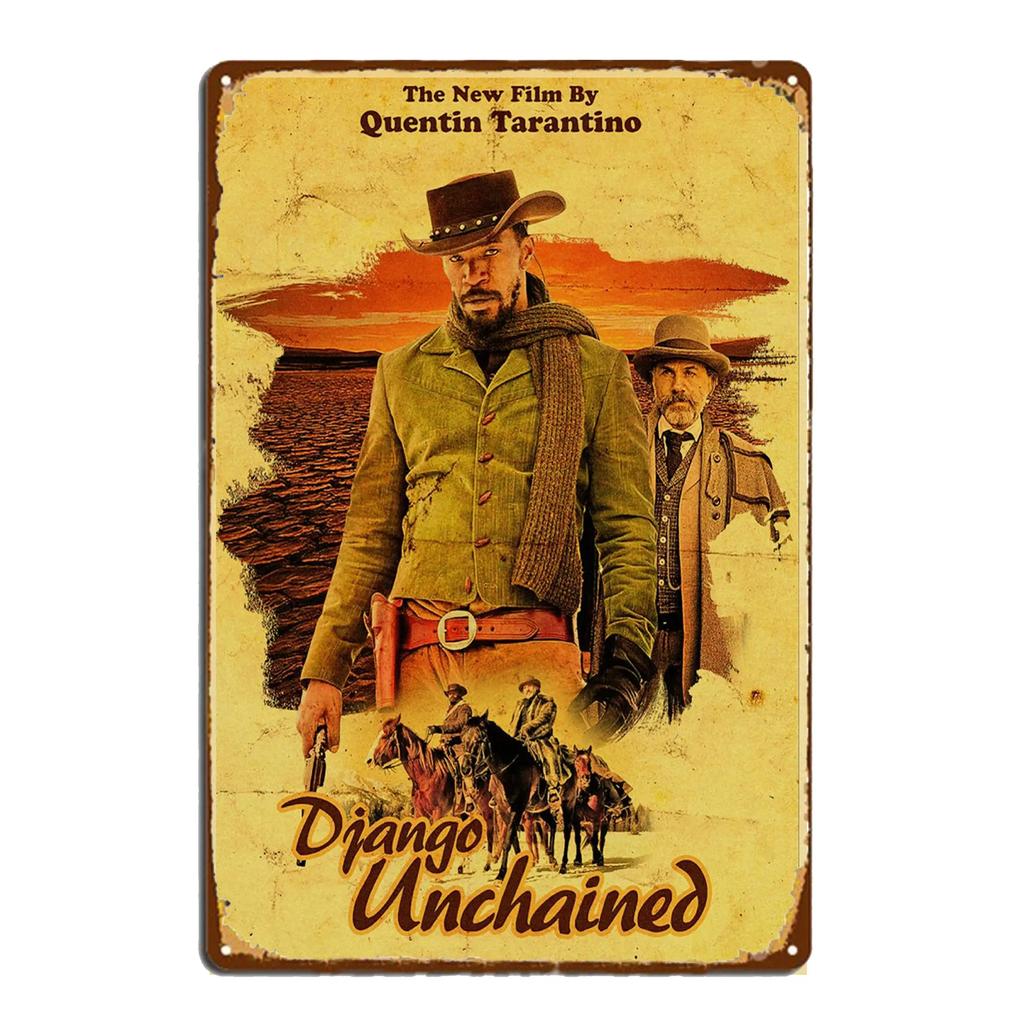 Metallblechschild Vintage Shabby Dekorative Schilder Quentin Tarantino Film Schilder Haus Schlafzimmer Wandplatte Poster Dekor Blechschilder