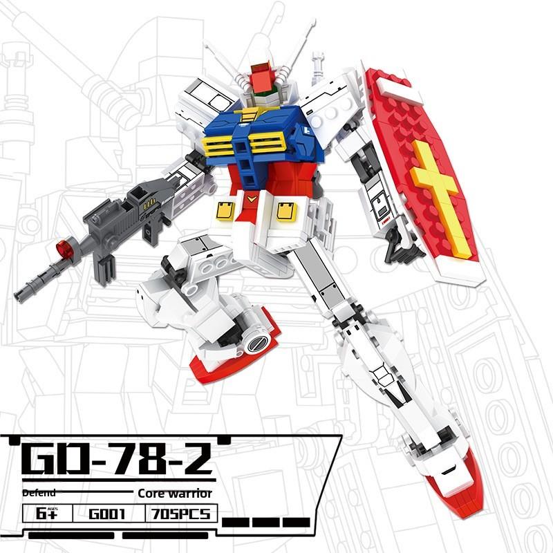 Warriors Mecha Robot Assemble Building Block Models Toys Desktop Gift Ornaments