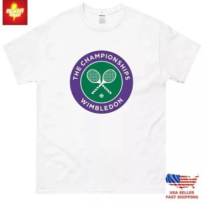 Vintage Tim Henman Team Wimbledon Tenisové Bílé 1990s VZÁCNÉ Dresové Tričko Přetisk Unisex Tričko