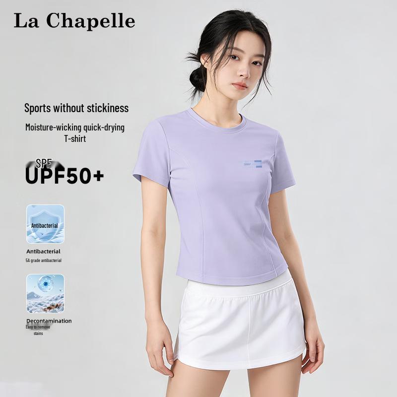 La Chapelle Women s Slim-Fit Short Sleeve Sports T-Shirt XL