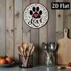 Black Dog Paw Metal Wall Art Decor