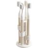 Rotating Bathroom Toothbrush & Makeup Brush Holder with Compartments