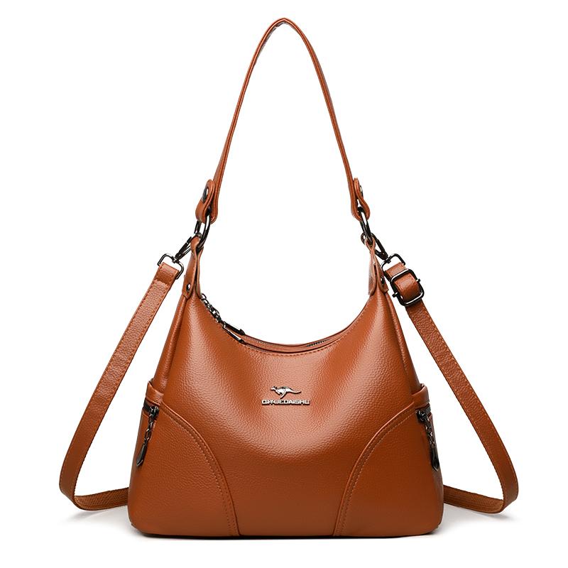 The New Style Bag Leather Luxury Handbags Women Bag Designer Solid Color Women Shoulder Messenger Bags for Women 2025 Sac A Main