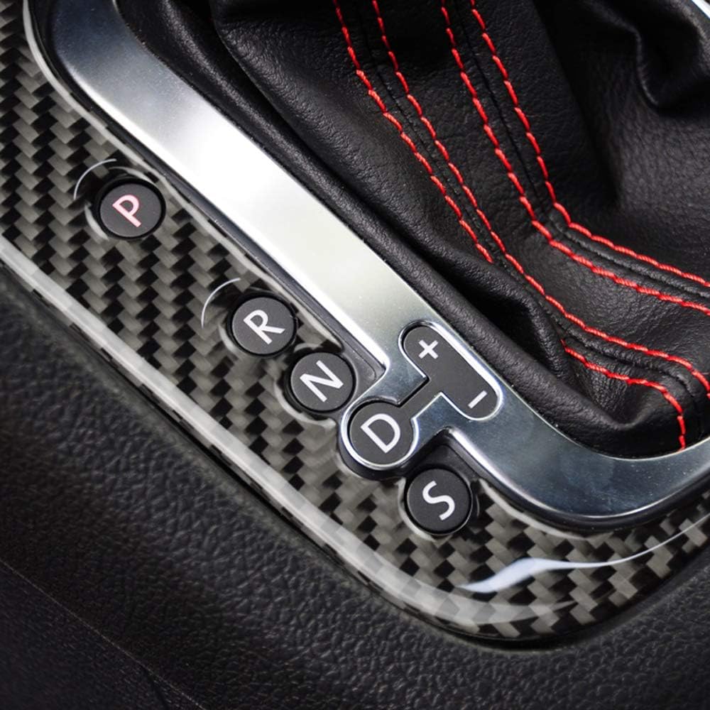 AIRSPEED Kohlefaser Auto Schalthebel Panel Abdeckung Aufkleber Innenverkleidung für Volkswagen VW Golf 6 GTI MK6 2008-2013 Zubehör (Stil B.)