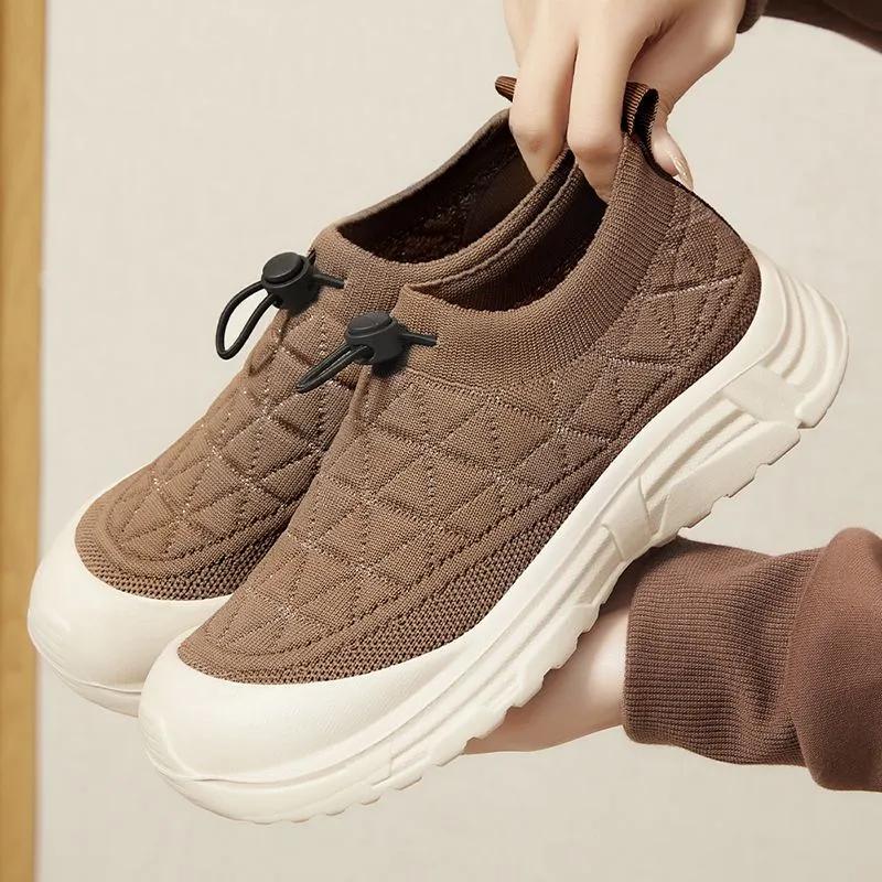 Women's Spring/Fall Non-Slip Casual Shoes Soft-Sole Comfortable Lightweight Slip-On Sneakers
