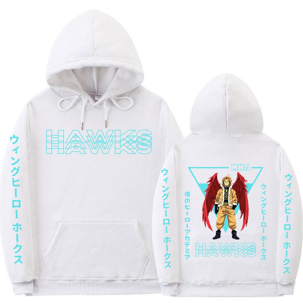 Japanese Anime My Hero Academia Hawks Graphic Logo Print Hoodie Unisex Fashion Harajuku Oversized Sweatshirt Unisex Streetwear