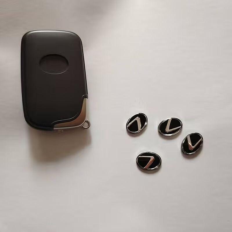 10Pcs Aluminum Car Key Emblem Sticker Decoration Decals For Lexus GS IS LS500h ES260 ES300h RX350h NX260 UX260 LM LC RZ450e TX