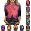 Kids Long Sleeve Halloween Print T-Shirt Round Neck Casual Top
